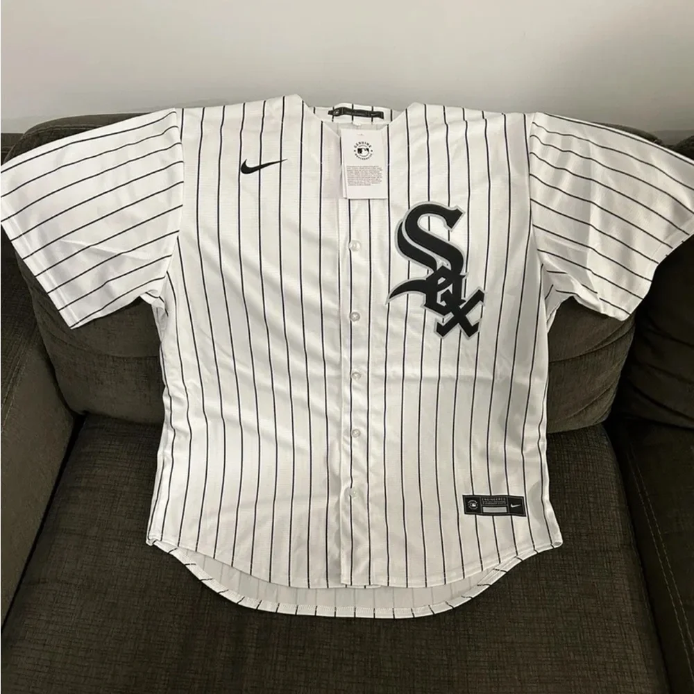 Nike Authentic Chicago White Sox MLB Baseball Jersey Pinstripe Men's Size: L